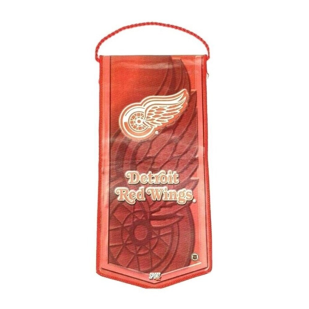 NHL Detroit Red Wings Red White Team Logo Mini Hockey Banner Pennant 4x9